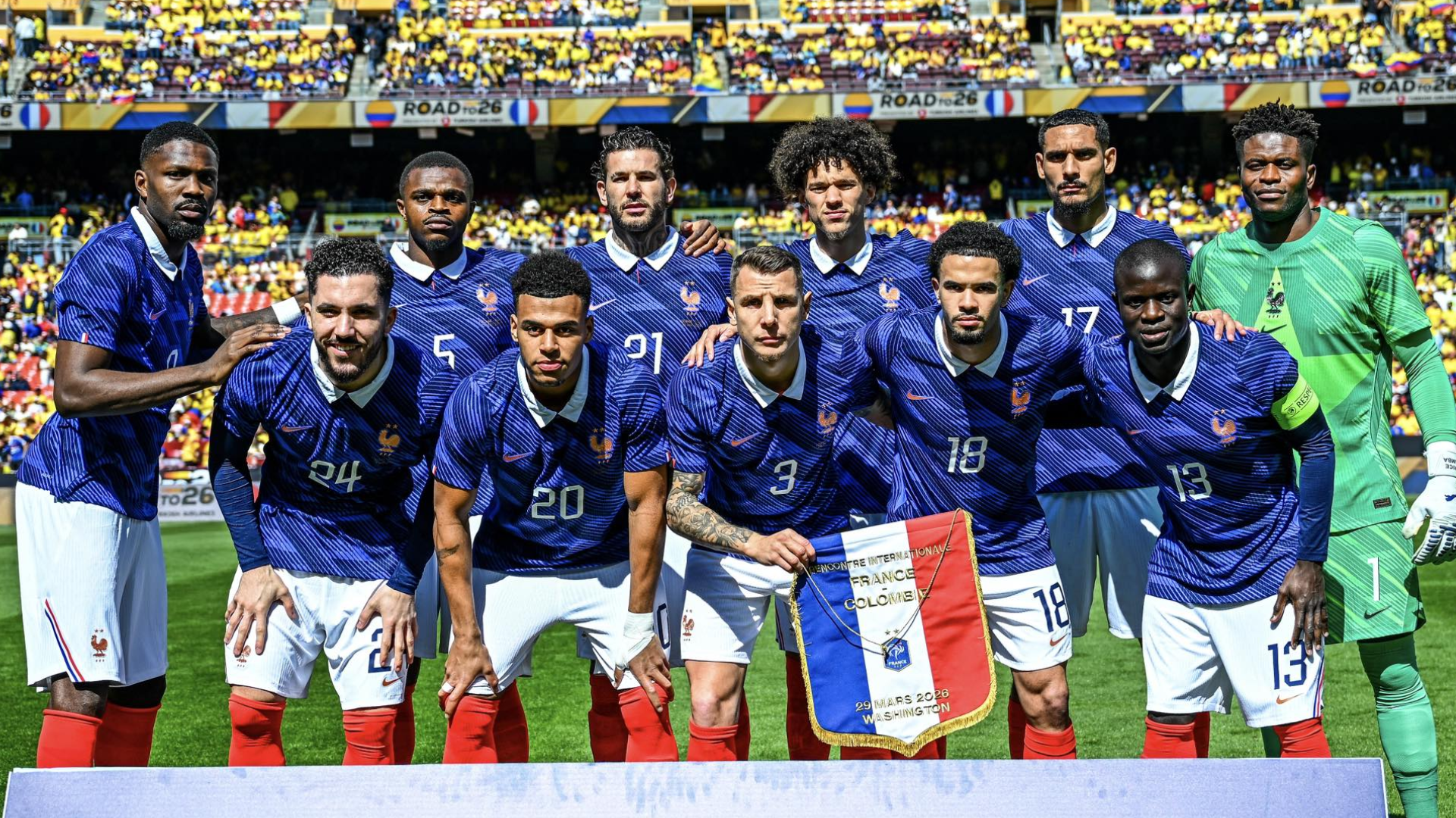 Selección Nacional de Francia frente a Colombia en partido amistoso en Estados Unidos.